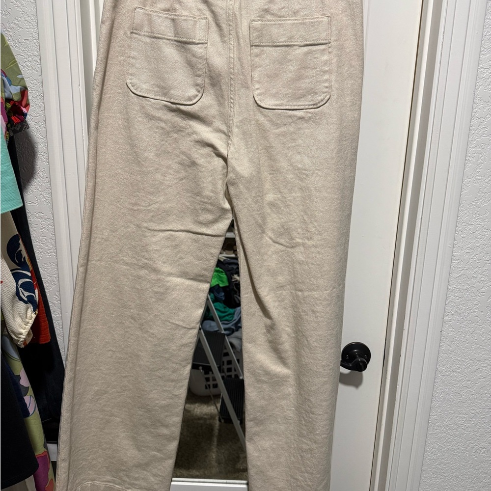 Lauren Conrad, high waist trouser tan shiny jeans size 10 - Picture 2 of 4